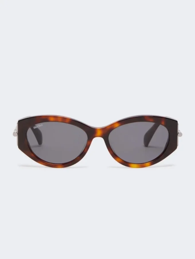 Oval sunglasses, tawny bronze brown