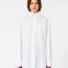Overshirt with plissa-pleated detail, optical white Overshirt with plissa-pleated detail, optical white