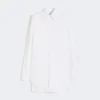 Overshirt with plissa-pleated detail, optical white Overshirt with plissa-pleated detail, optical white