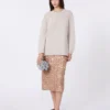 Tulle and sequin skirt, nudo