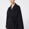Oversized cashmere coat, ultramarine