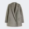 Oversized coat in jersey mesh, medium grey
