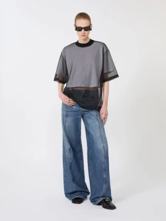 Oversized low-rise trousers, midnightblue