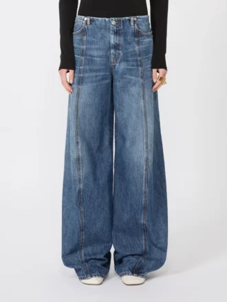 Oversized low-rise trousers, midnightblue