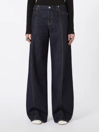 Oversized low-rise trousers, midnightblue