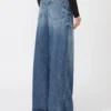 Oversized low-rise trousers, midnightblue