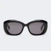 Oversized oval sunglasses, black