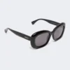 Oversized oval sunglasses, black
