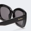Oversized oval sunglasses, black