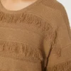 Oversized patterned viscose sweater, desert