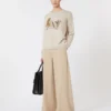 Oversized wool and cashmere sweater, albino