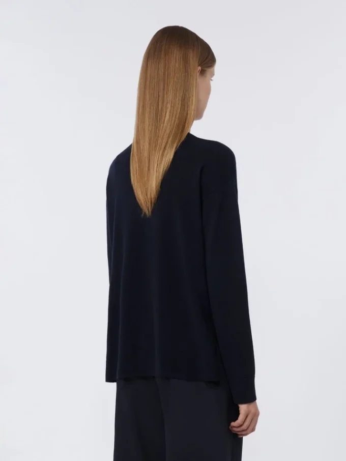 Oversized wool sweater, ultramarine