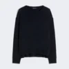 Oversized wool sweater, ultramarine