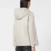 Padded water-repellent canvas hooded jacket, beige Padded water-repellent canvas hooded jacket, beige