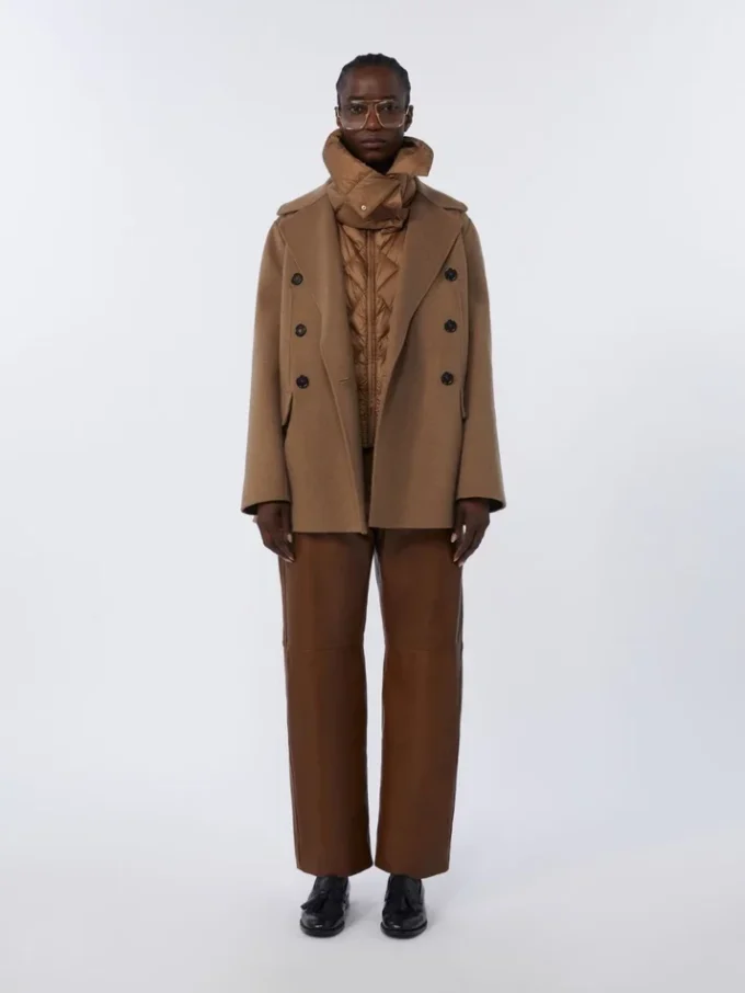 Padded water-repellent nylon canvas gilet, caramel Padded water-repellent nylon canvas gilet, caramel