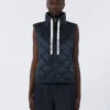 Padded water-repellent nylon canvas gilet, midnightblue Padded water-repellent nylon canvas gilet, midnightblue