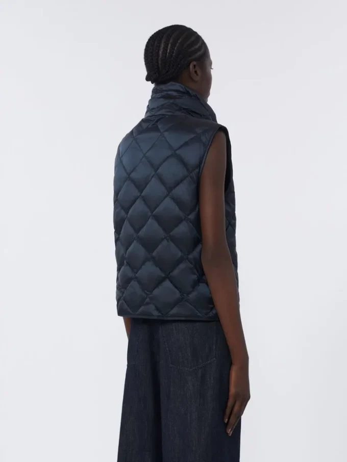 Padded water-repellent nylon canvas gilet, midnightblue Padded water-repellent nylon canvas gilet, midnightblue