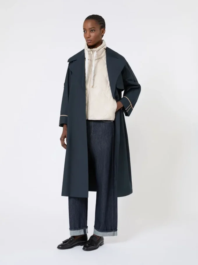 Padded water-repellent nylon canvas gilet, sand Padded water-repellent nylon canvas gilet, sand