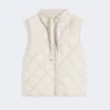 Padded water-repellent nylon canvas gilet, sand Padded water-repellent nylon canvas gilet, sand