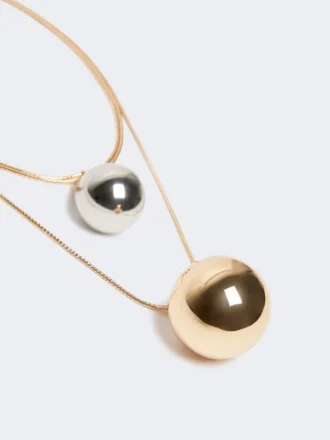 Pasticcino bag metal necklace, gold