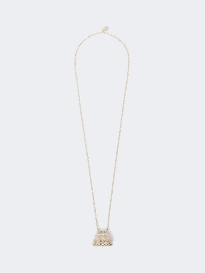 Pasticcino bag-pendant necklace, gold
