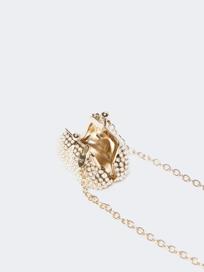 Pasticcino bag-pendant necklace, gold