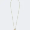 Pasticcino bag-pendant necklace, optical white
