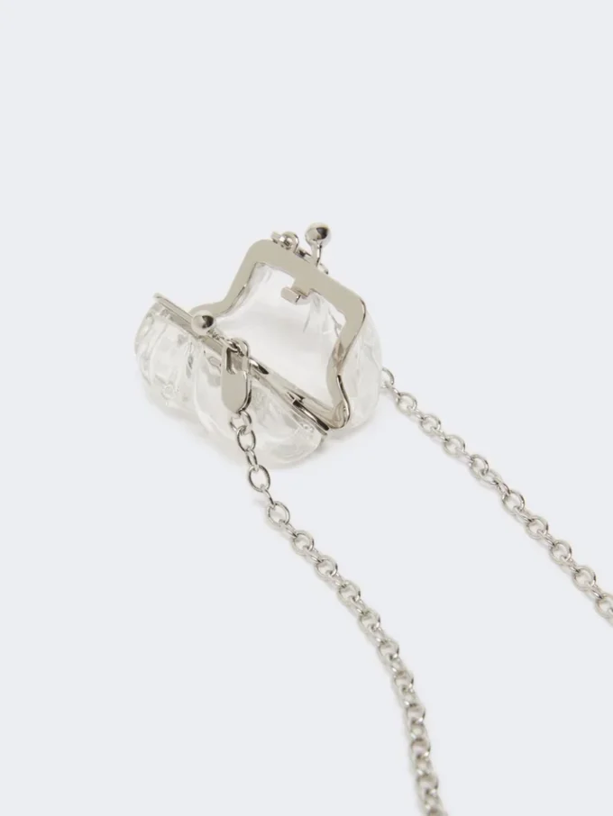 Pasticcino bag-pendant necklace, transparent