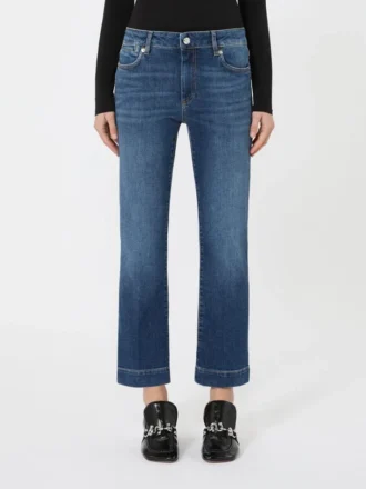 Perfect-fit low-rise mini flare trousers, ultramarine