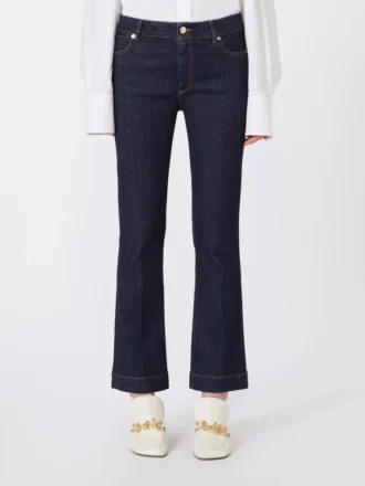 Perfect-fit mini flare jeans, ultramarine