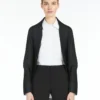 Pleated fabric shrug, black
