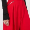 Pleated stretch wool trousers, red Pleated stretch wool trousers, red