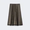 Plissa-pleated tulle skirt, black