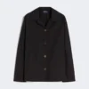 Poplin shirt, black
