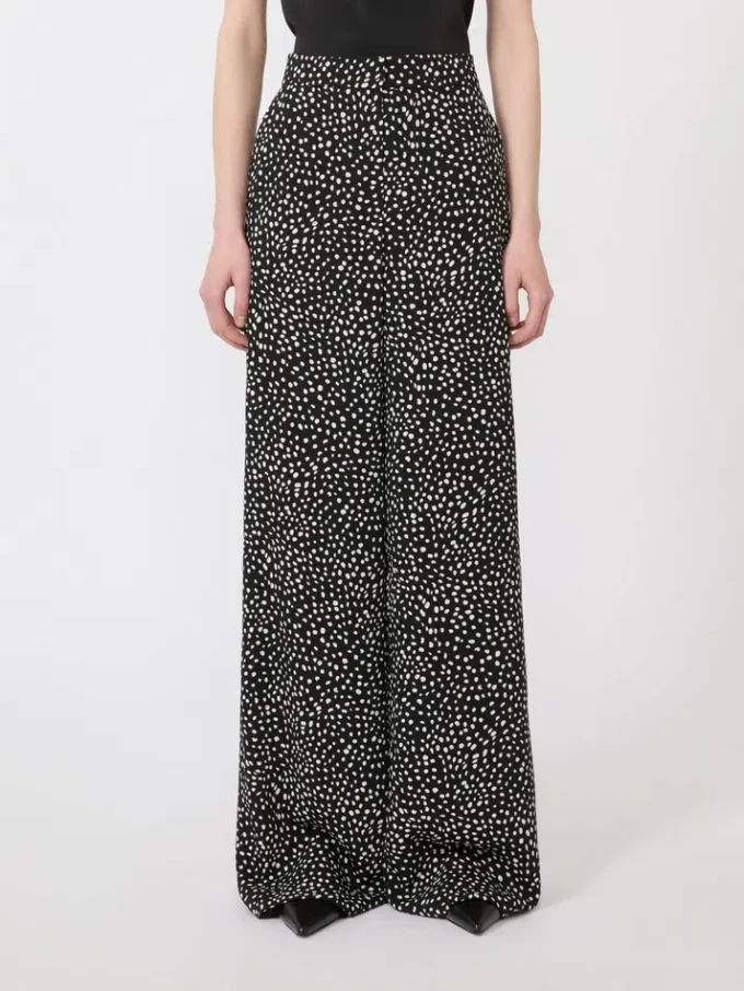Printed sabla trousers, black