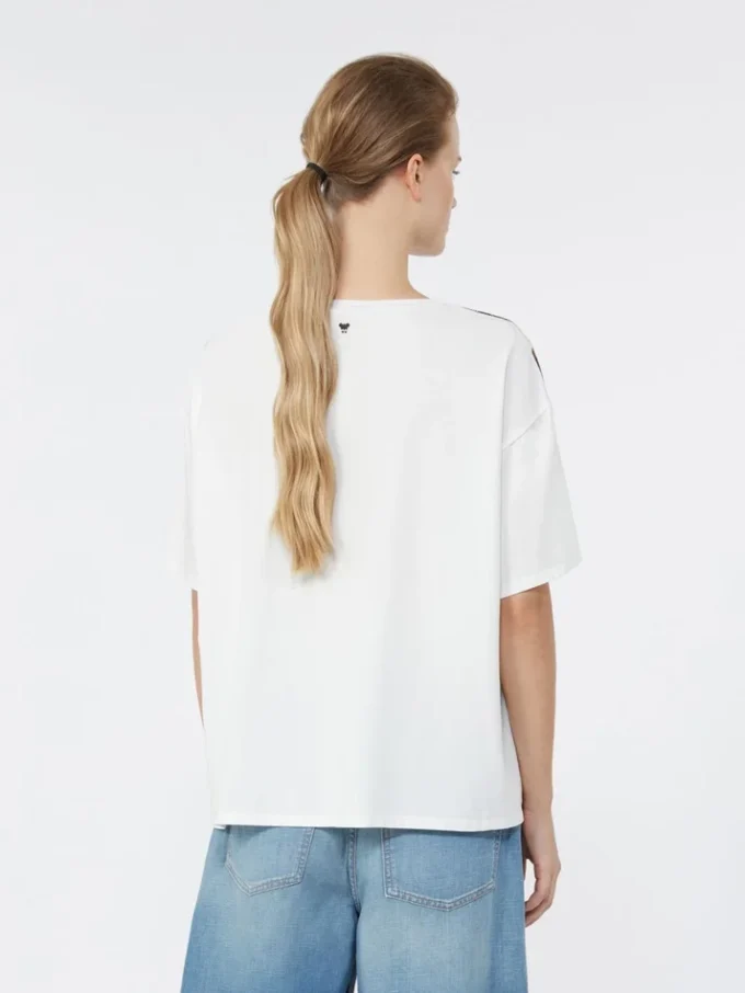 Printed silk and stretch cotton jersey t-shirt, multicolour Printed silk and stretch cotton jersey t-shirt, multicolour