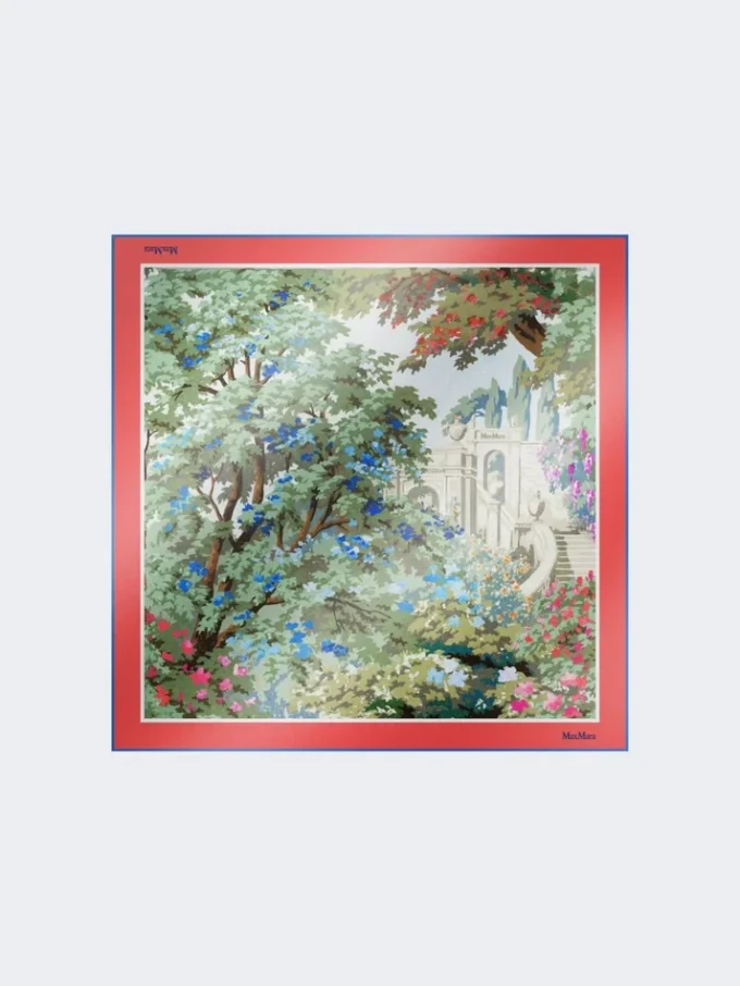 Printed silk foulard, antique rose Printed silk foulard, antique rose