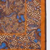 Printed silk foulard, hazelnut brown Printed silk foulard, hazelnut brown