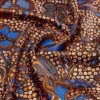 Printed silk foulard, hazelnut brown Printed silk foulard, hazelnut brown