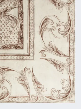 Printed silk pocket square, white