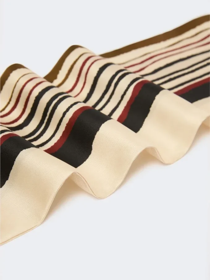 Printed silk scarf, turtledove