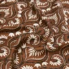 Printed silk square foulard, caramel Printed silk square foulard, caramel