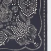 Printed silk square foulard, midnightblue Printed silk square foulard, midnightblue