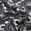 Printed silk square foulard, navy Printed silk square foulard, navy