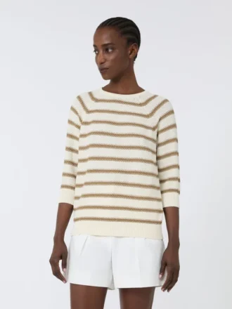 Pure cotton sweater, silk