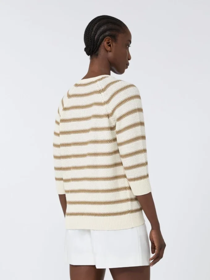 Pure cotton sweater, silk