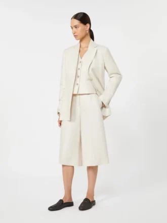 Pure linen blazer, beige