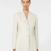 Pure linen blazer, beige