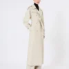 Pure linen drill double-breasted duster coat, sand Pure linen drill double-breasted duster coat, sand
