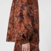 Relaxed-fit printed silk shirt, terra cotta Relaxed-fit printed silk shirt, terra cotta